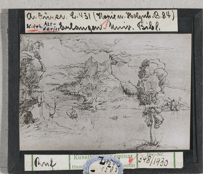 Vorschaubild Albrecht Dürer: Landschaft mit Fluss. Erlangen, Universitätsbibliothek 